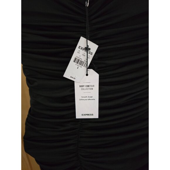 Body Contour Ruched little Black Dress whimsygoth elegant classic capsule glam - Picture 4 of 8